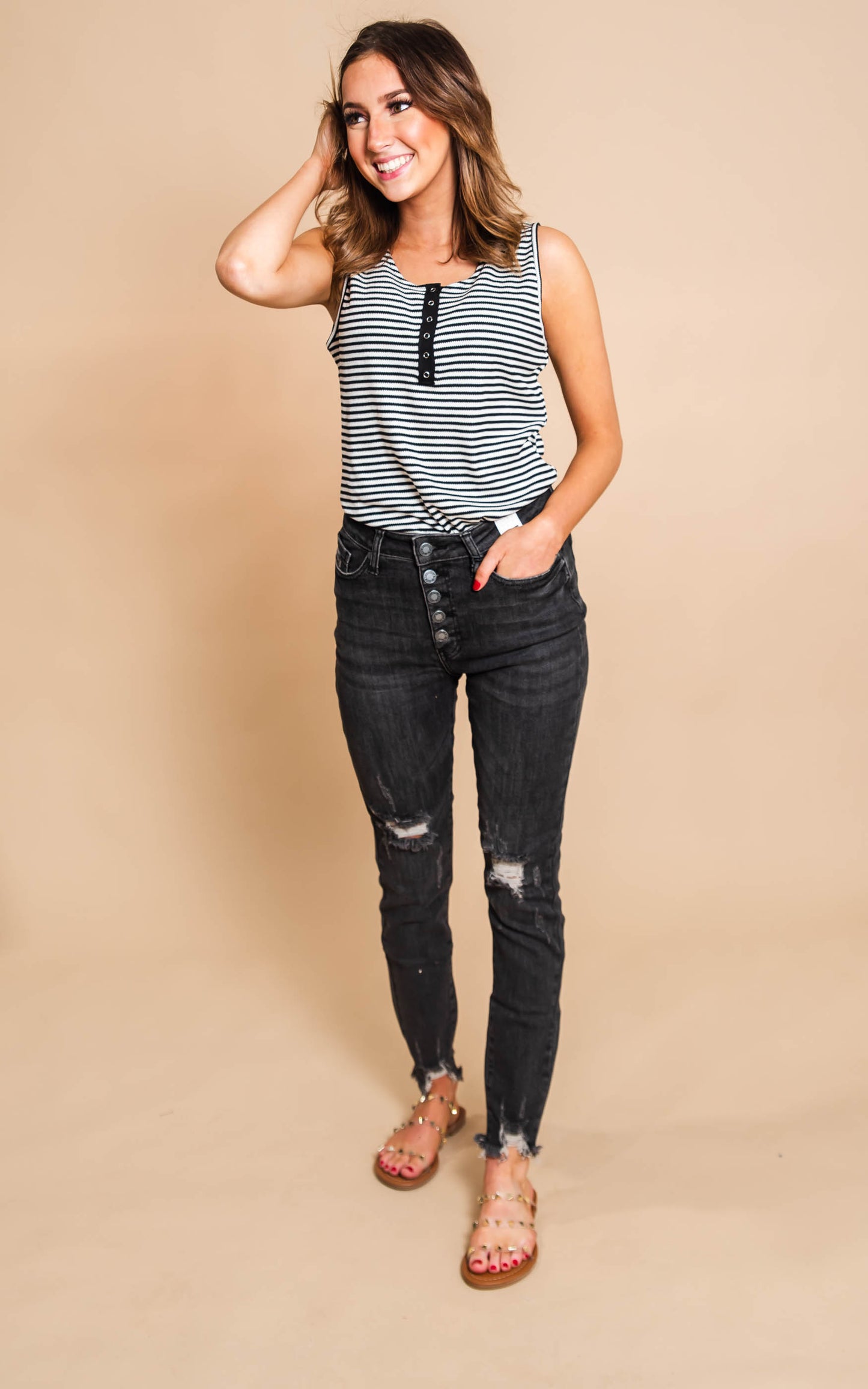 Striped Bodysuit - BAD HABIT BOUTIQUE 