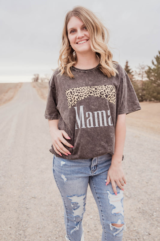 Mama leopard vintage tee 