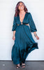 Satin Cut-Out Maxi Dress