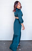 Satin Cut-Out Maxi Dress