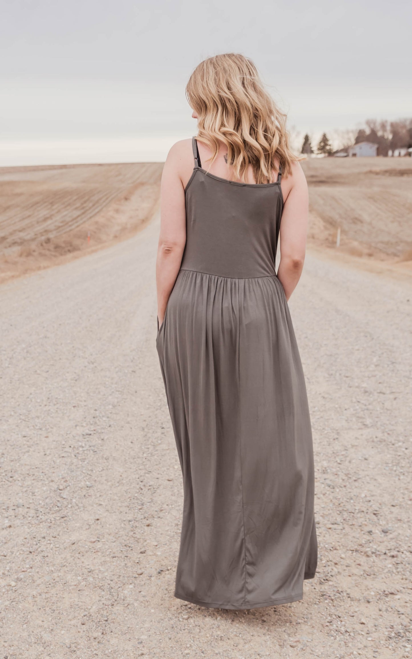 Light Hunter Green Maxi Dress - Final Sale