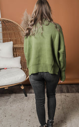 olive green sweater 