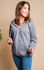 solid grey fleece hoodie 