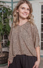 taupe oversized blouse 