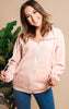 classic peach zip up hoodie for women 