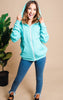 mint solid zip up hoodie 