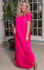 hot pink maxi dress