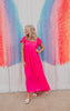 fuschia maxi dress