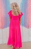 fuschia maxi dress