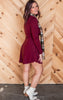 burgundy dress 