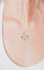 Circle INITIAL SQUARE CHARM NECKLACE 16'' - Final Sale