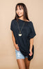 short sleeve black top