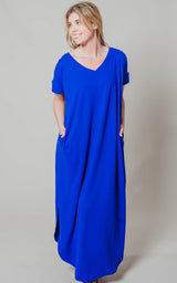 royal blue maxi dress
