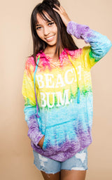 rainbow beach bum hoodie 