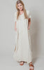 cream maxi dress for women 