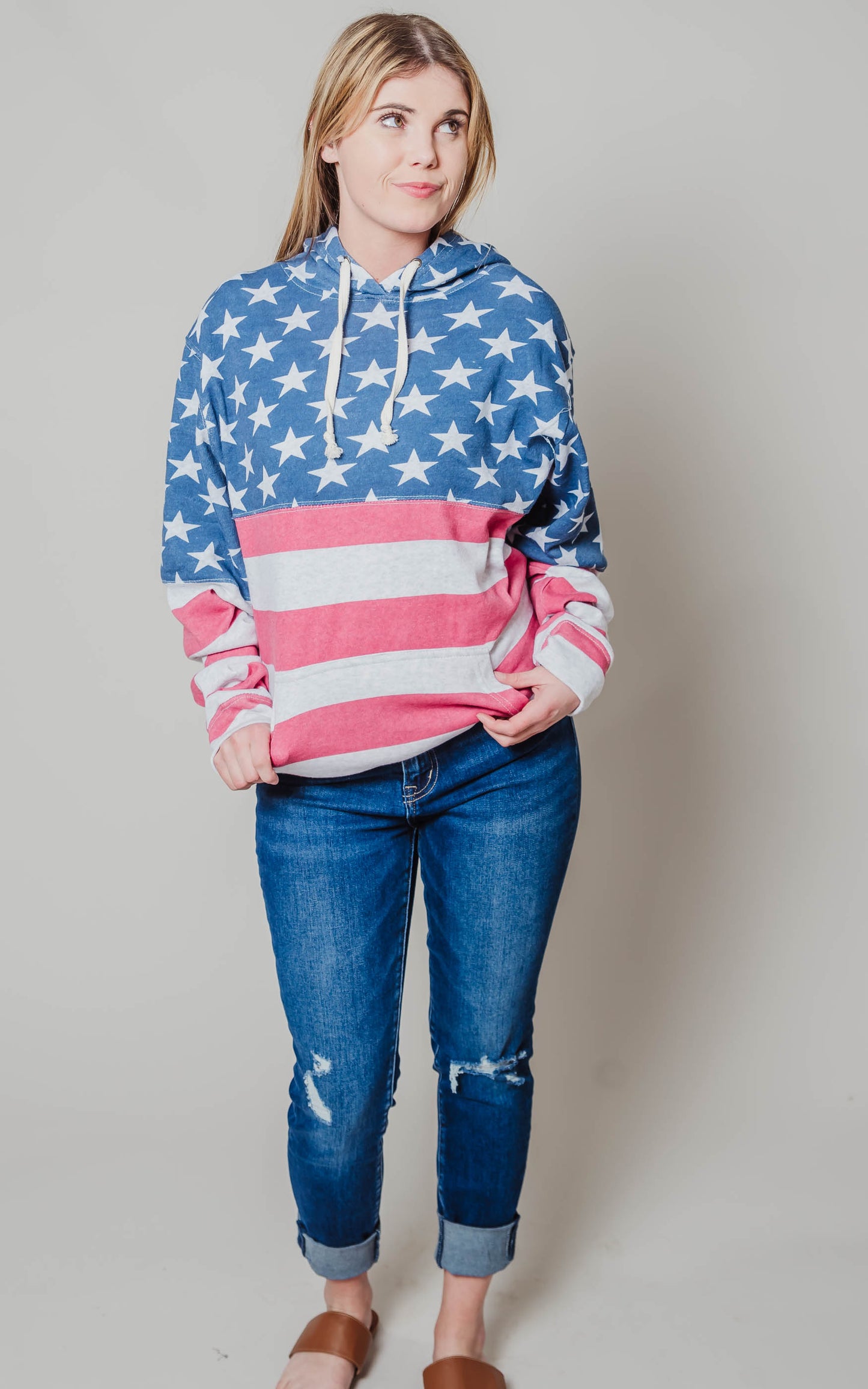 RED WHITE BLUE HOODIE