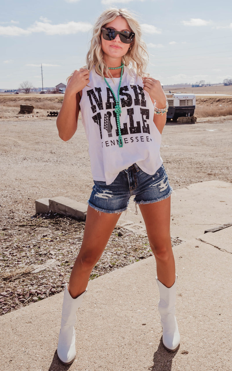Nashville Tennesse White Muscle Tank top