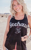 yeehaw racerback black tank top