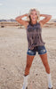 wild west grey graphic tank top 