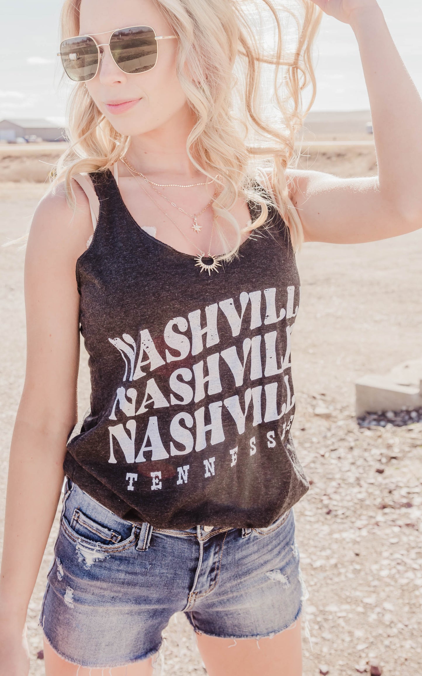 Nashville Repeat Tennessee Racerback Tank Top