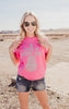 pink raised on country music tee