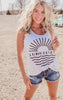 sunkissed racerback tank top