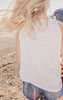 Mama Lightning Bolt  White Tank Slouchy Top** - Final Sale