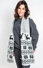  Fair Isle Snowflake Knit Scarf, CLOTHING, Leto, BAD HABIT BOUTIQUE 