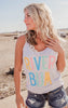 Rainbow River Bum RacerbackTank Top - Heather Gray** - Final Sale