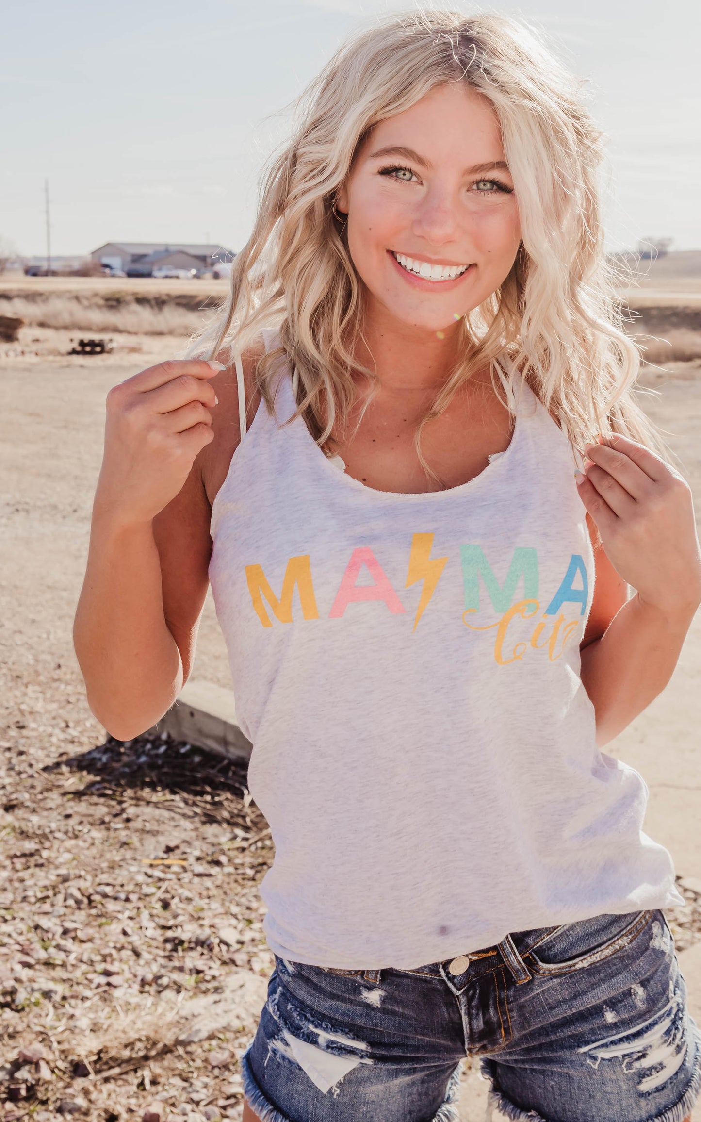 colorful mamacita tank top 