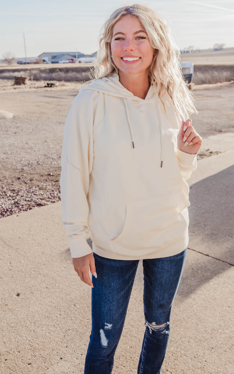 Double String Solid Hoodie - PREORDER | BAD HABIT BOUTIQUE