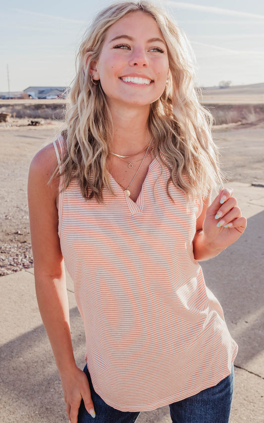 orange stripe tank 