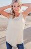 ivory and oatmeal stripe tank top