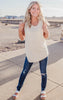 ivory and oatmeal stripe tank top