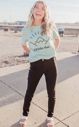 I'd Hike That unisex Heather mint t-shirt