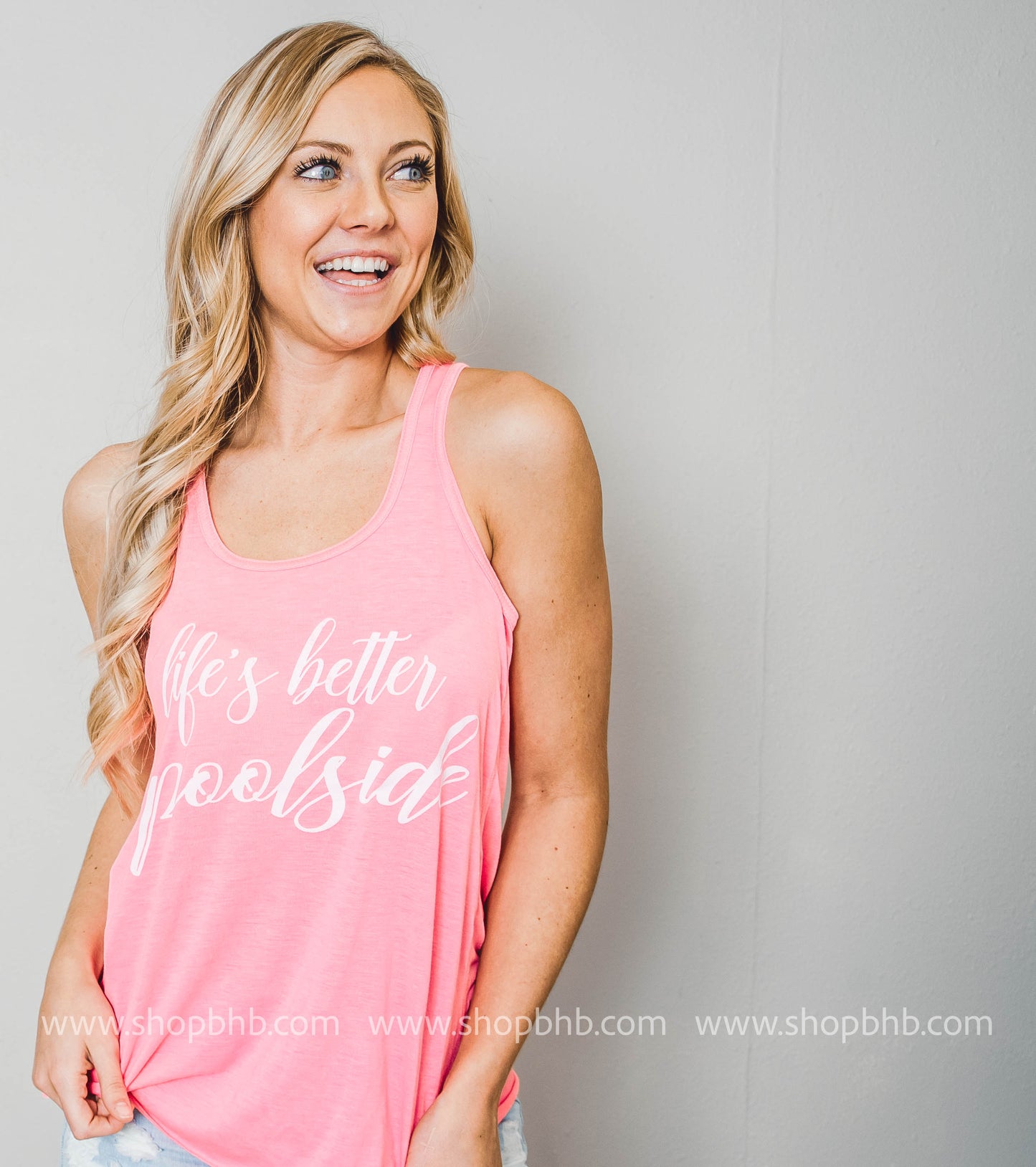 Life is Better PoolSide Tank Top - BAD HABIT BOUTIQUE 