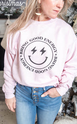 Bring Good Energy Crew Sweatshirt**