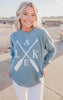 Ice Blue lake paddle long sleeve top 