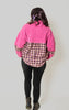 Sherpa & Houndstooth Button Down Jacket -POL Final Sale