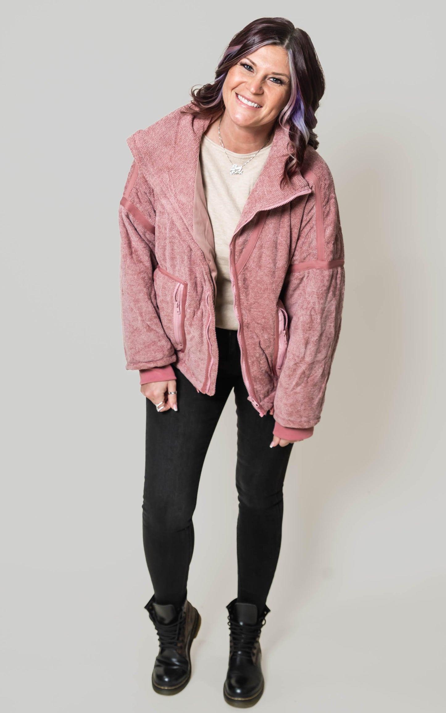 Pink Quilted Jacket