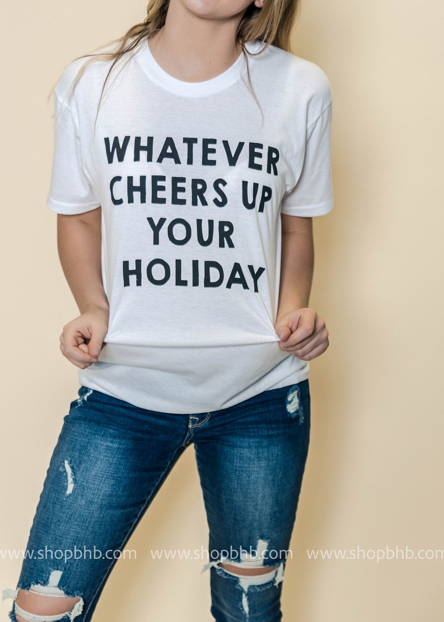 Whatever Cheers Up Your Holiday Tee | Bad Habit Boutique - BAD HABIT BOUTIQUE 