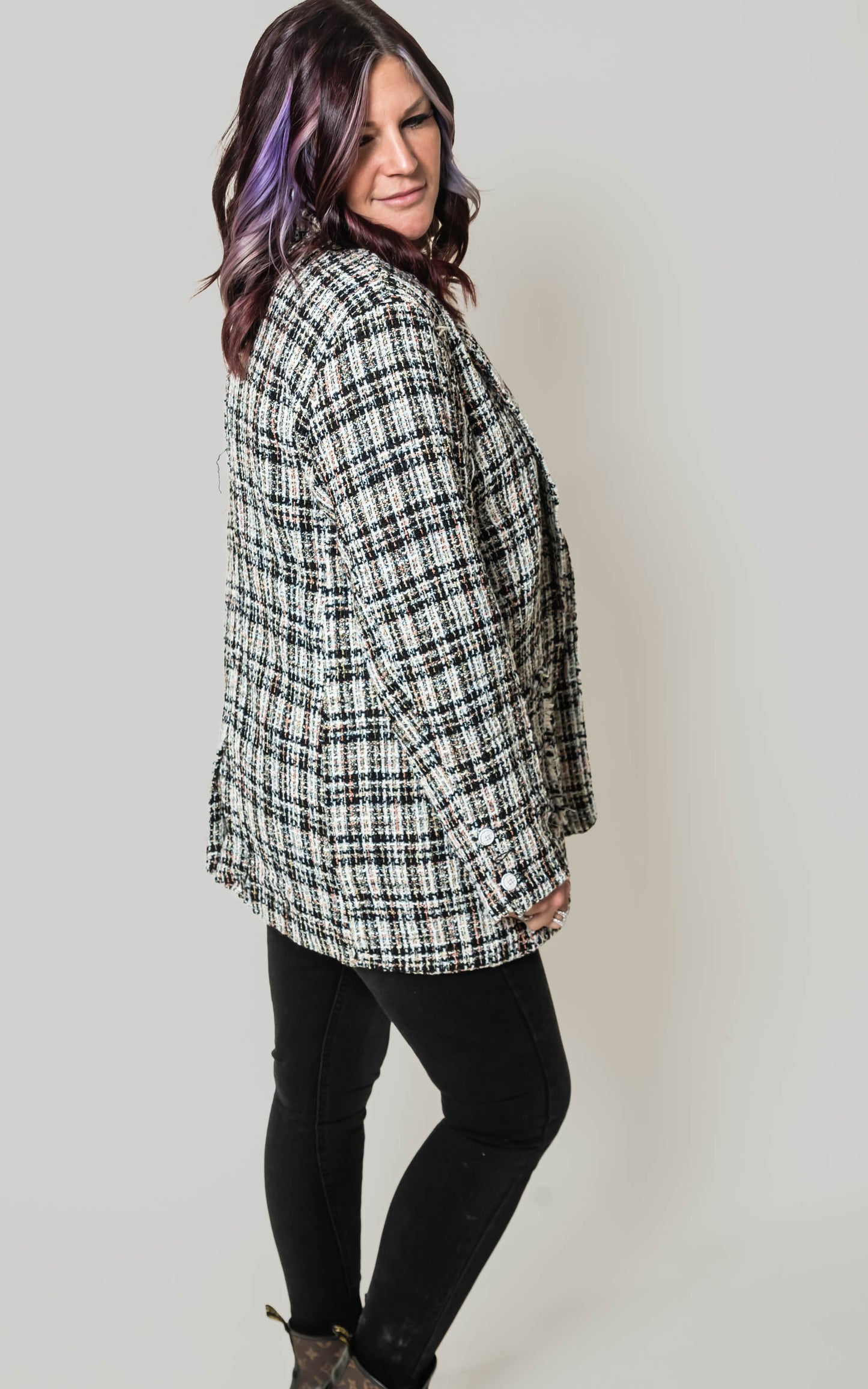 Oversized Tweed Blazer