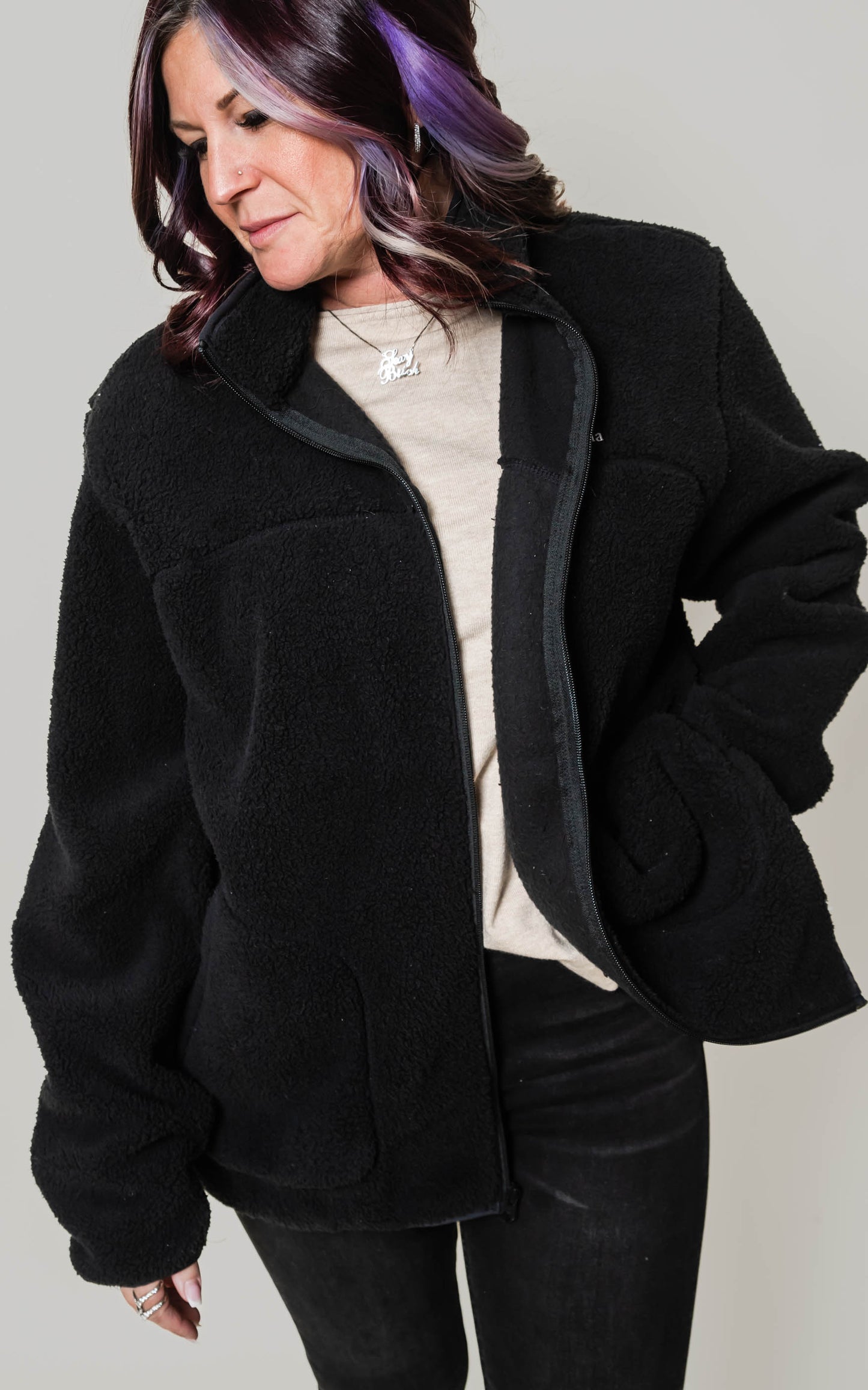 Black Sherpa Columbia Jacket