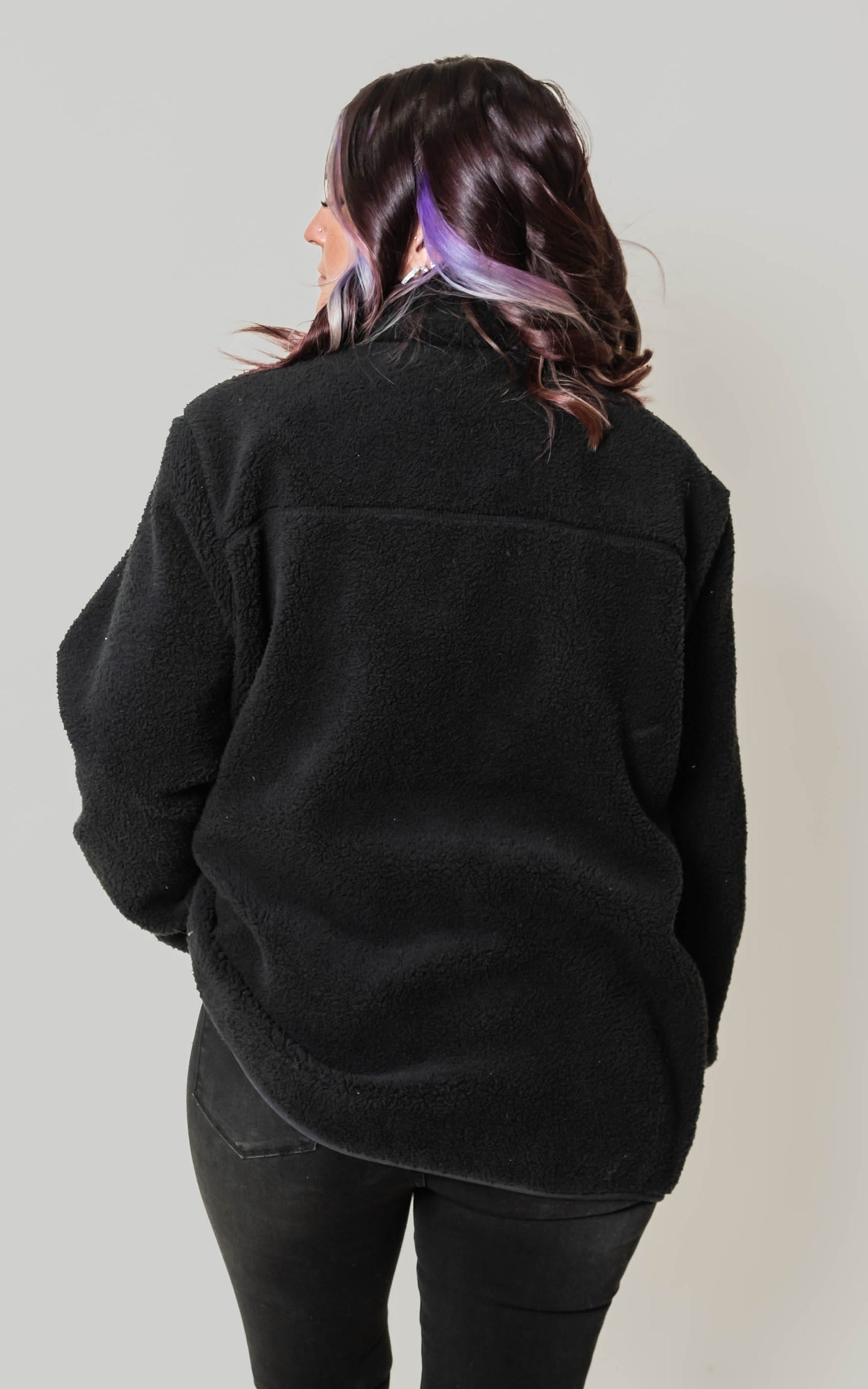 Black sherpa jacket 