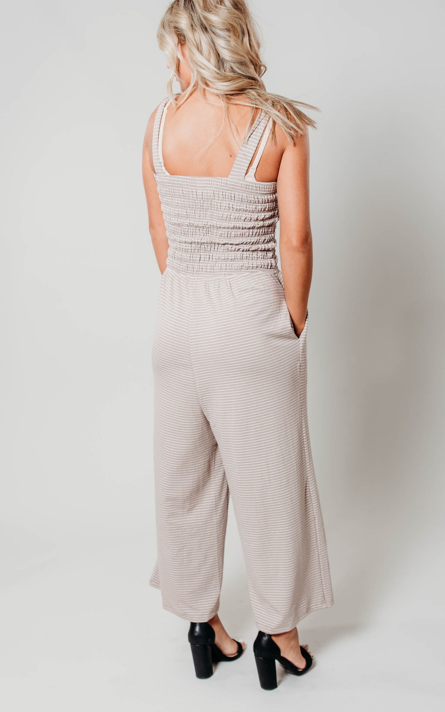 smocked jumpsuit 