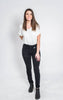  High Rise Button Up Black Skinny Jeans - Vervet, CLOTHING, Vervet, BAD HABIT BOUTIQUE 