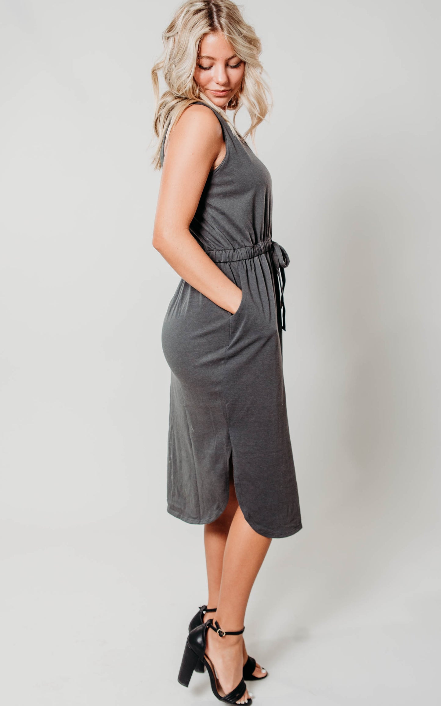 Simple Tank Top Midi Dress