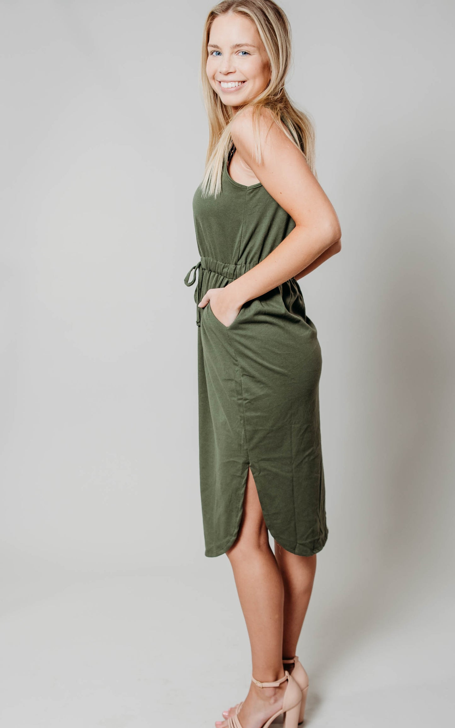 Simple Tank Top Midi Dress