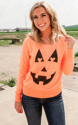 pumpkin slouchy sweater