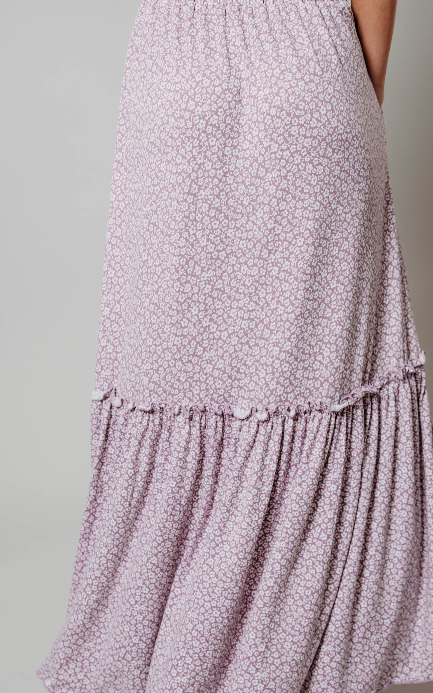 DITSY FLORAL PRINT MAXI SKIRT Lavender - Final Sale